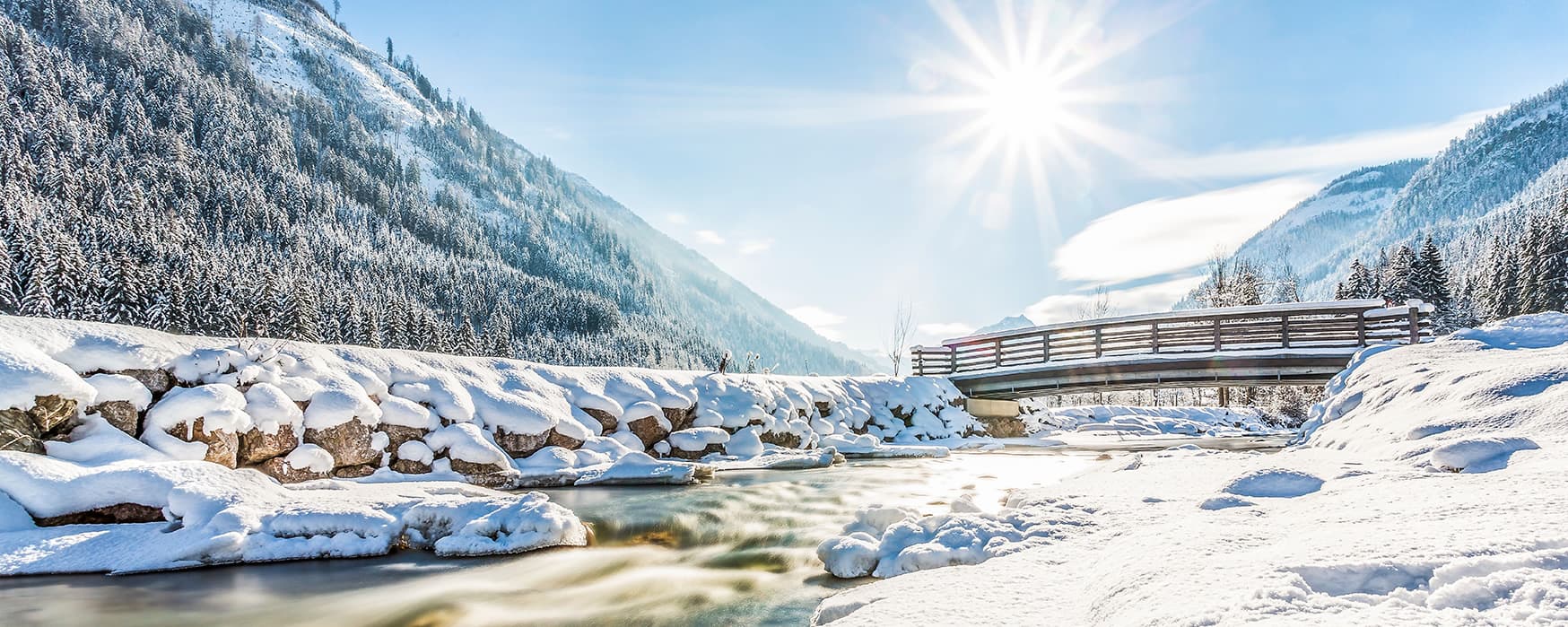 Snowy winter landscape in Flachau